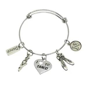 Dance Personalized Charm Bracelet - Ballerina / Ballet Charm Bracelet