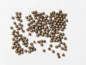 Dark Bronze Circular Plastic Beads - 5 mm