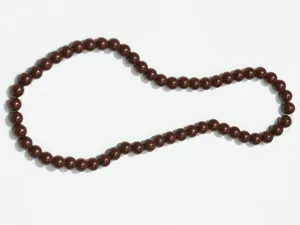 Dark Brown Circular Plastic Beads - 8 mm