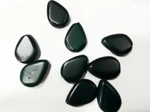 Dark Green Drop Plastic Bead (12x17 mm)