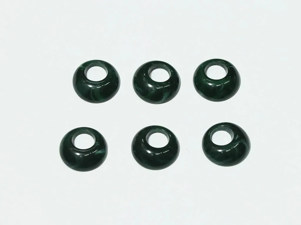 Dark Green Ring Plastic Beads - 18 mm