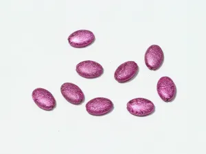 Dark Pink Designer Oval Plastic Beads - 20x14 mm