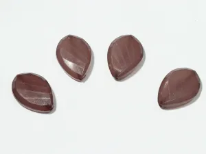 Dark Purple Drop Plastic Beads - 40x28 mm