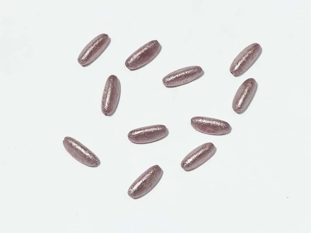 Dark Purple Oval Plastic Beads - 24x10 mm