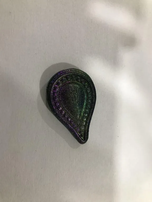 Dark Rainbow Drop Plastic Bead