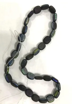 Dark Rainbow Oval Plastic Beads (14x11 mm)