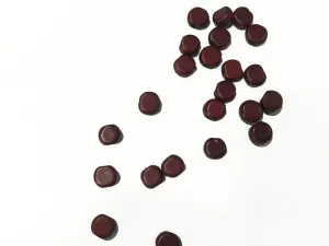 Dark Red Circular Plastic Bead (6 mm)