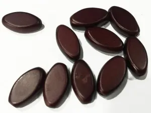 Dark Red Oval Plastic Bead (19x10 mm)