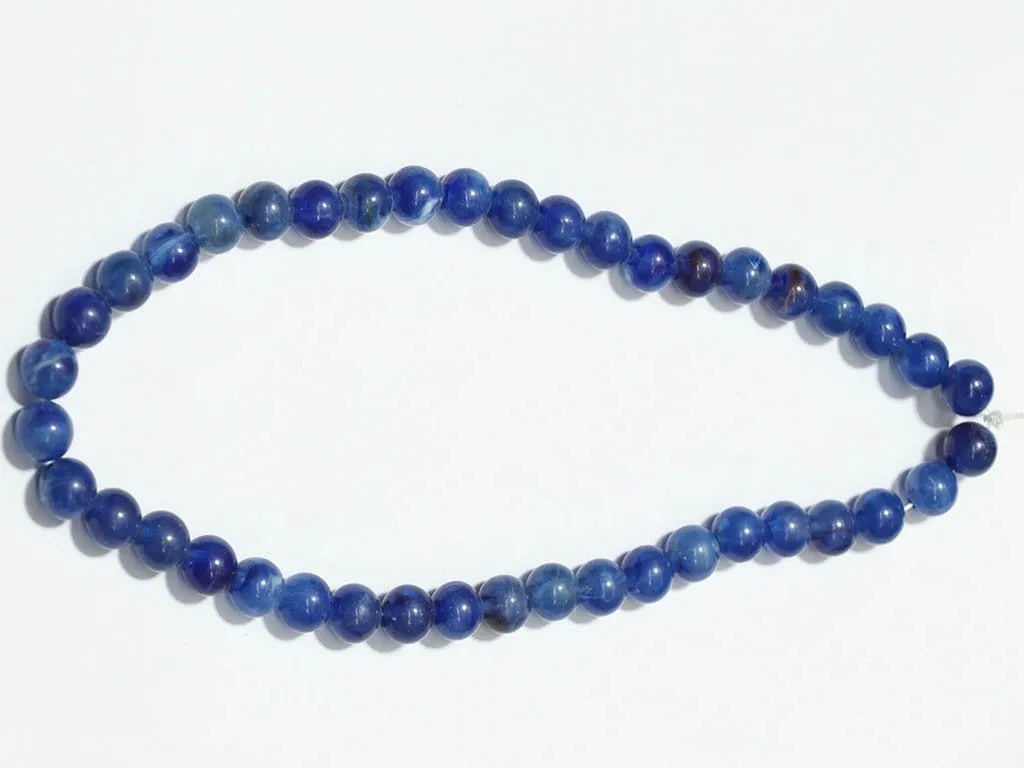 Deep Blue Circular Plastic Beads- 10 mm