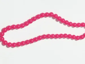 Deep Pink Circular Plastic Beads- 10 mm