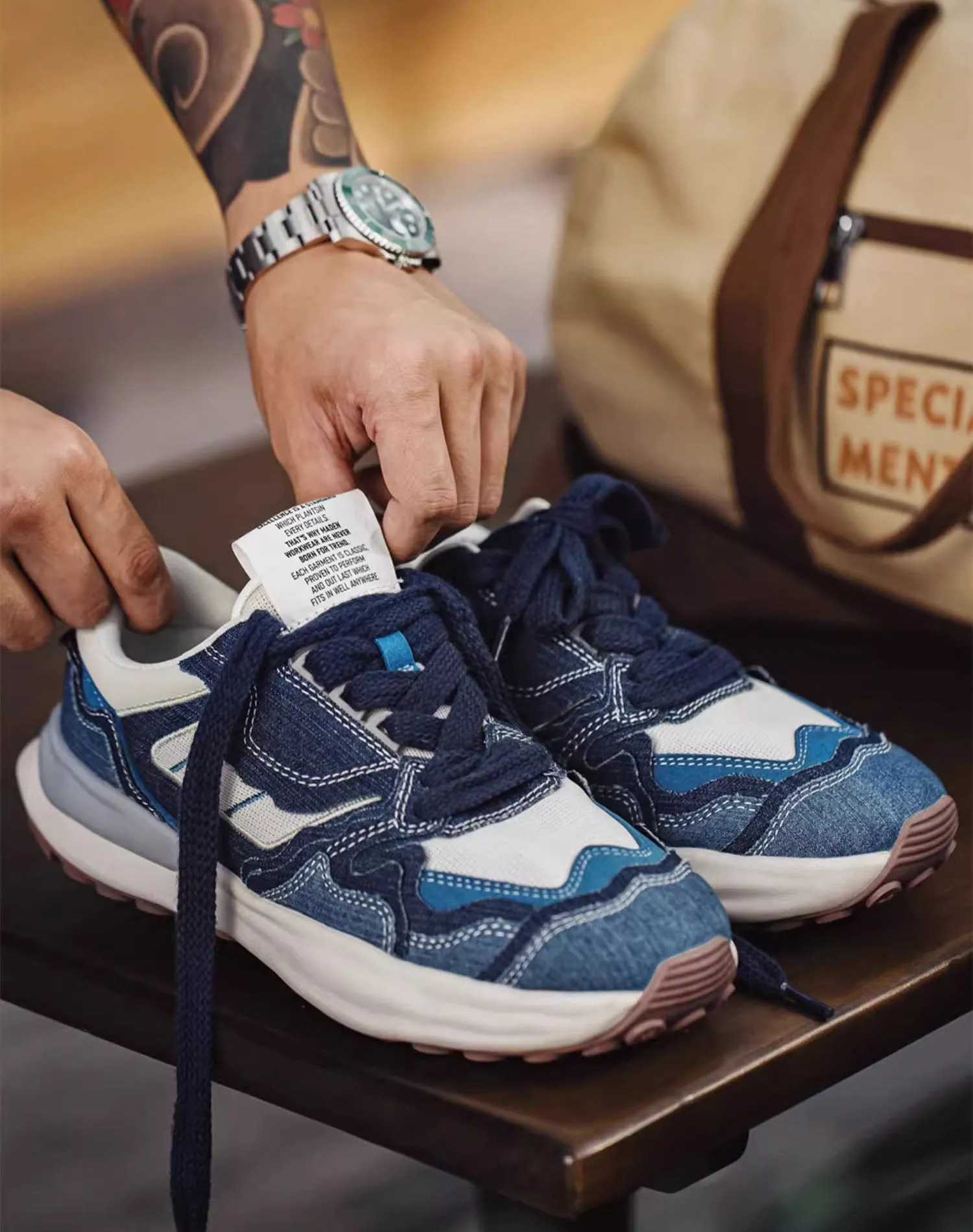 Dissolved Ying Retro All-Match Jogging Bread Men's Sports Shoes