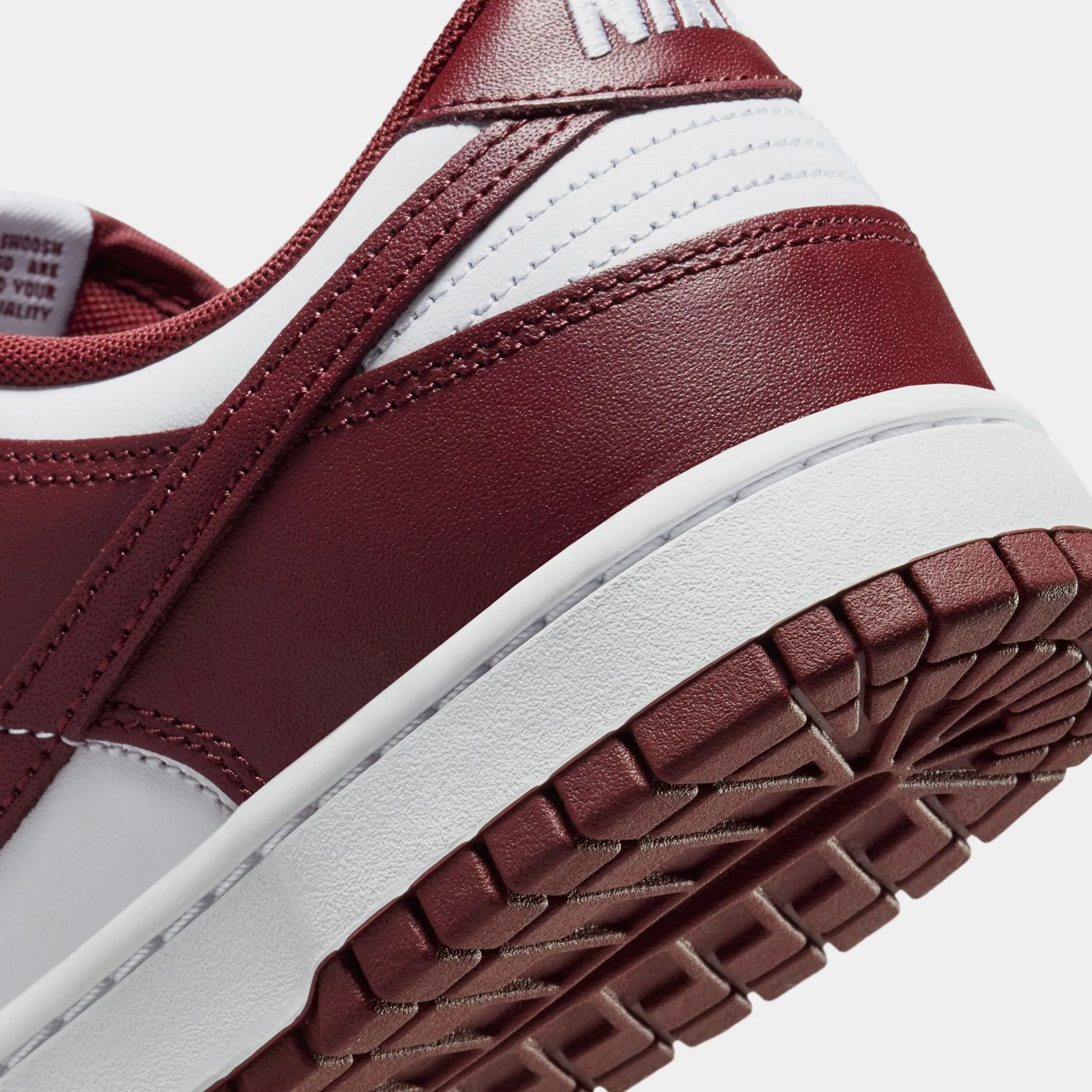 Dunk Low Mens Basketball Shoes (White/Redwood/Gym Red)