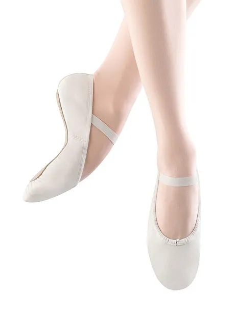 Economy Dansoft -- Leather Full Sole Ballet -- White