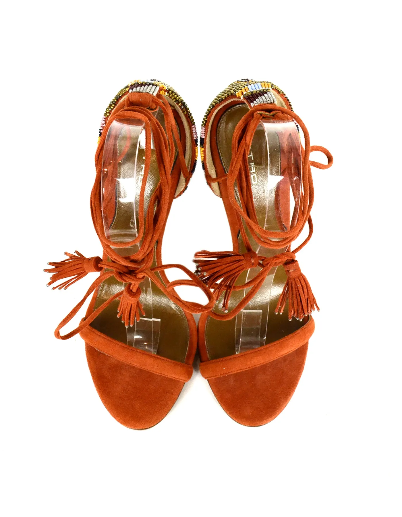 Etro Beaded Sandals sz 39.5