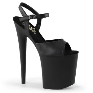 FLAMINGO-809 Black Faux Leather Platform Exotic Dancer Shoe