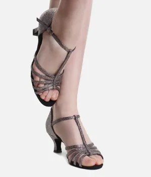 Flared Heel Latin Shoe - Tina FBM