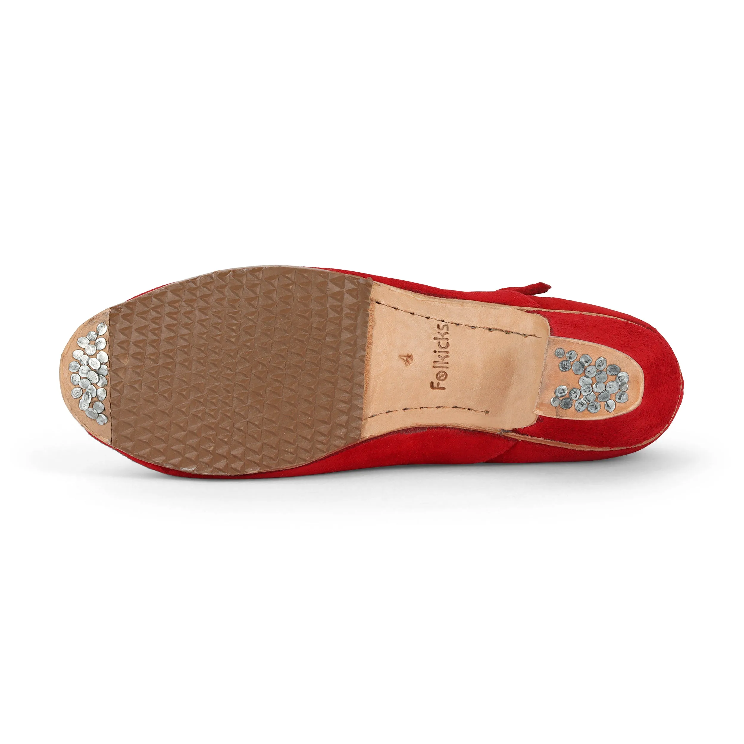 Folkicks Women's Folklorico Dance Shoes with Nails, Suede, 6cm Heel