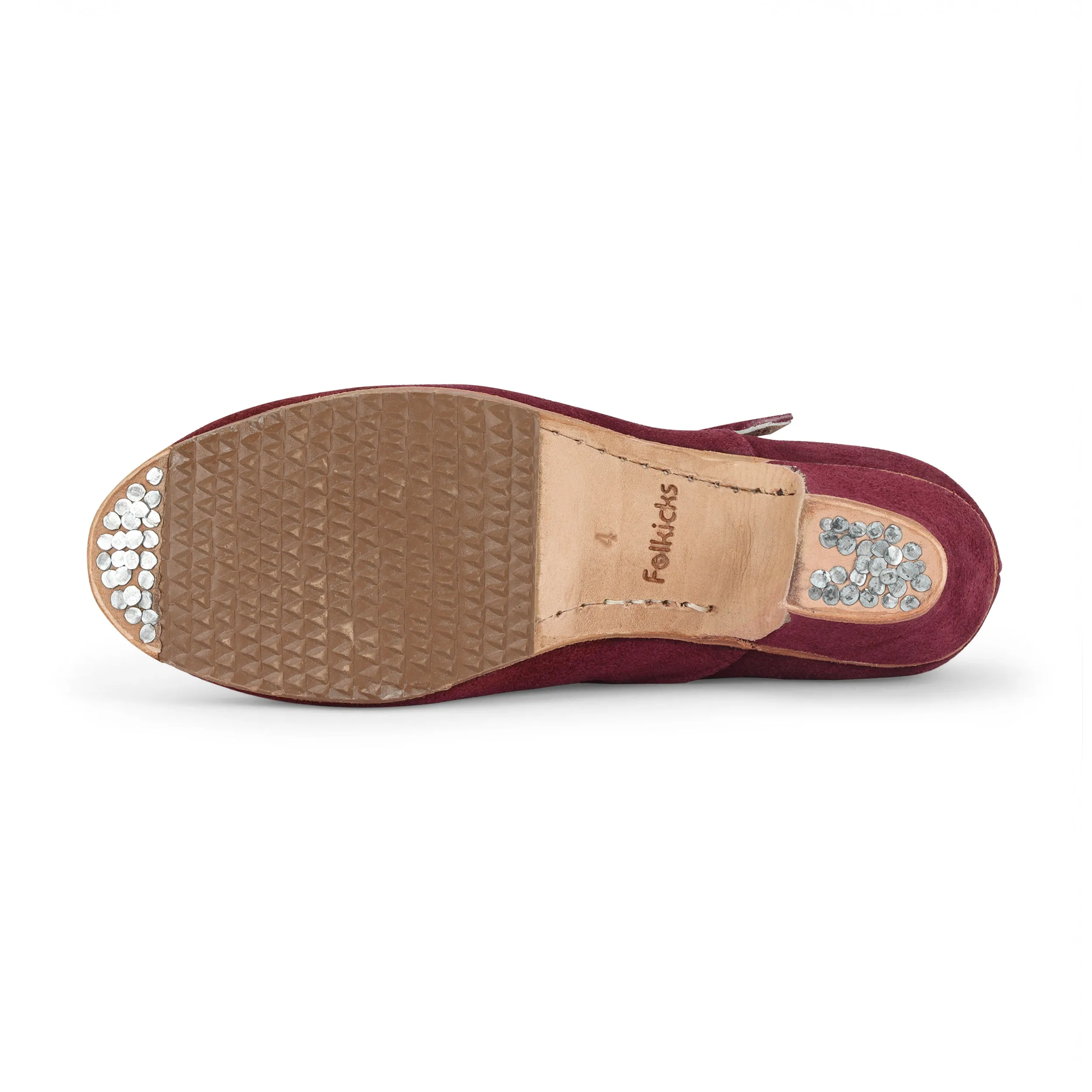 Folkicks Women's Folklorico Dance Shoes with Nails, Suede, 6cm Heel