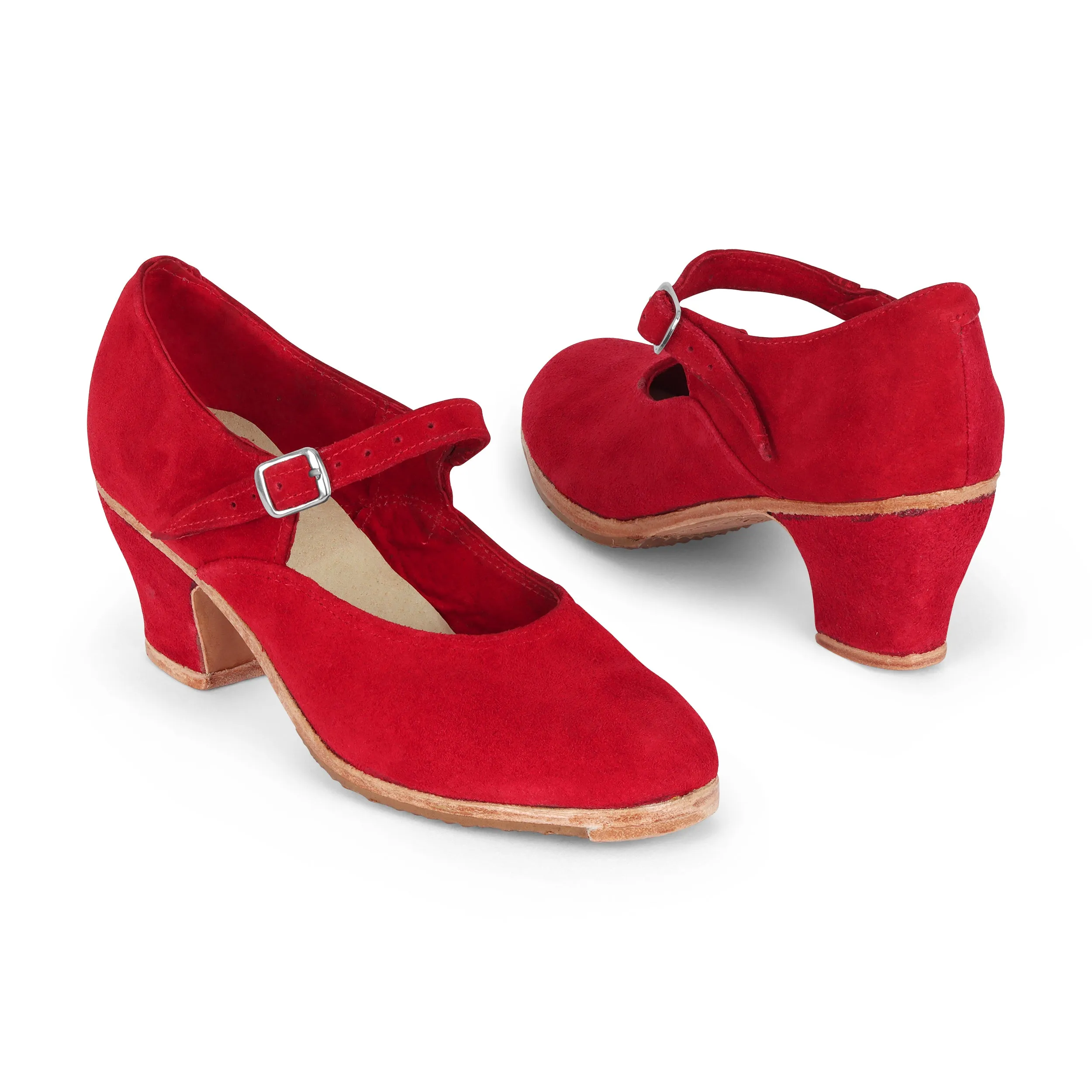 Folkicks Women's Folklorico Dance Shoes with Nails, Suede, 6cm Heel