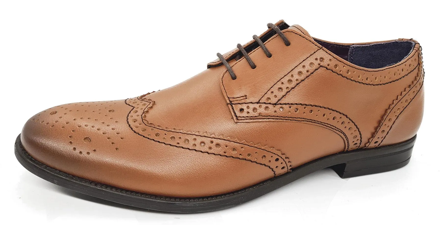 Frank James Richmond Mens Leather Brogue Lace Formal Casual Shoes