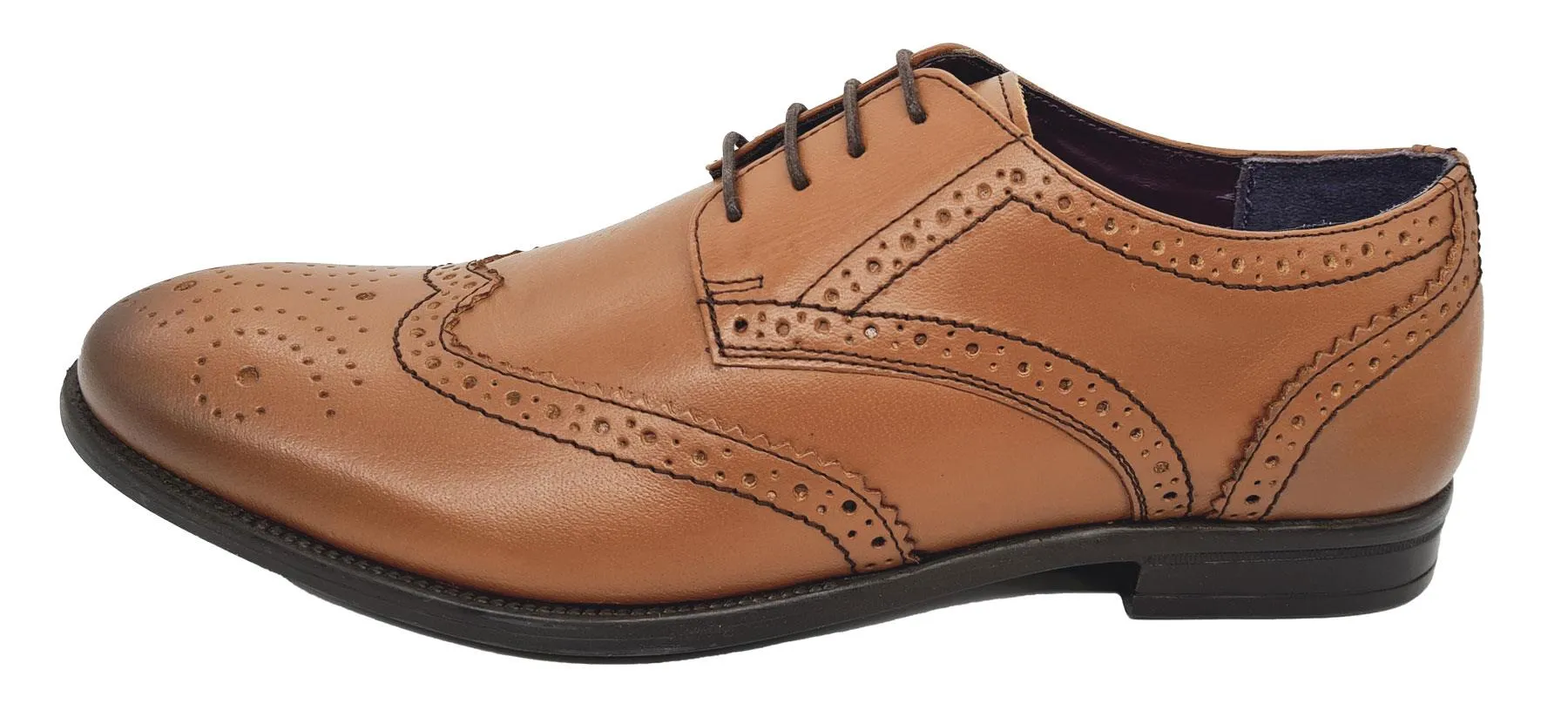 Frank James Richmond Mens Leather Brogue Lace Formal Casual Shoes