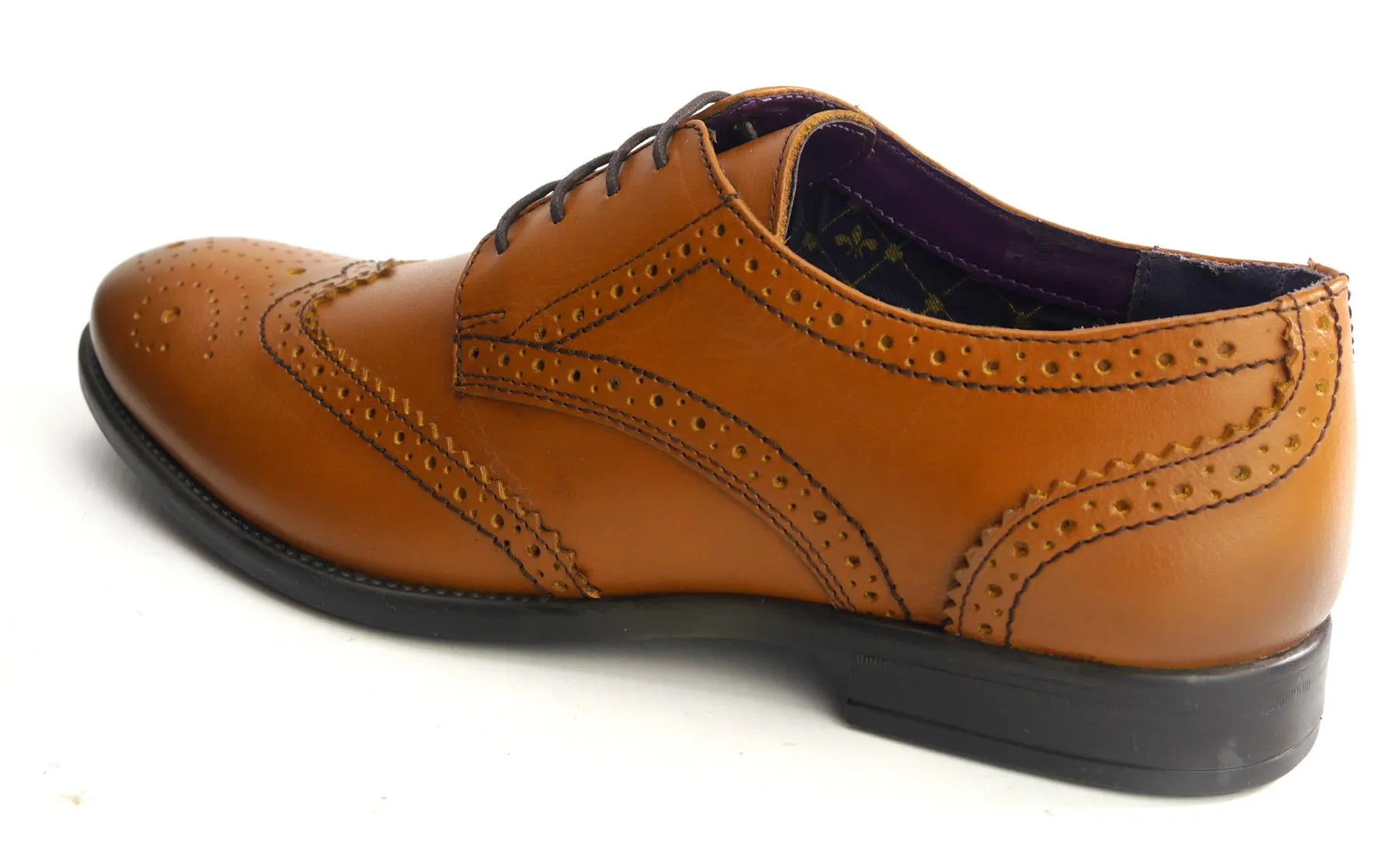 Frank James Richmond Mens Leather Brogue Lace Formal Casual Shoes