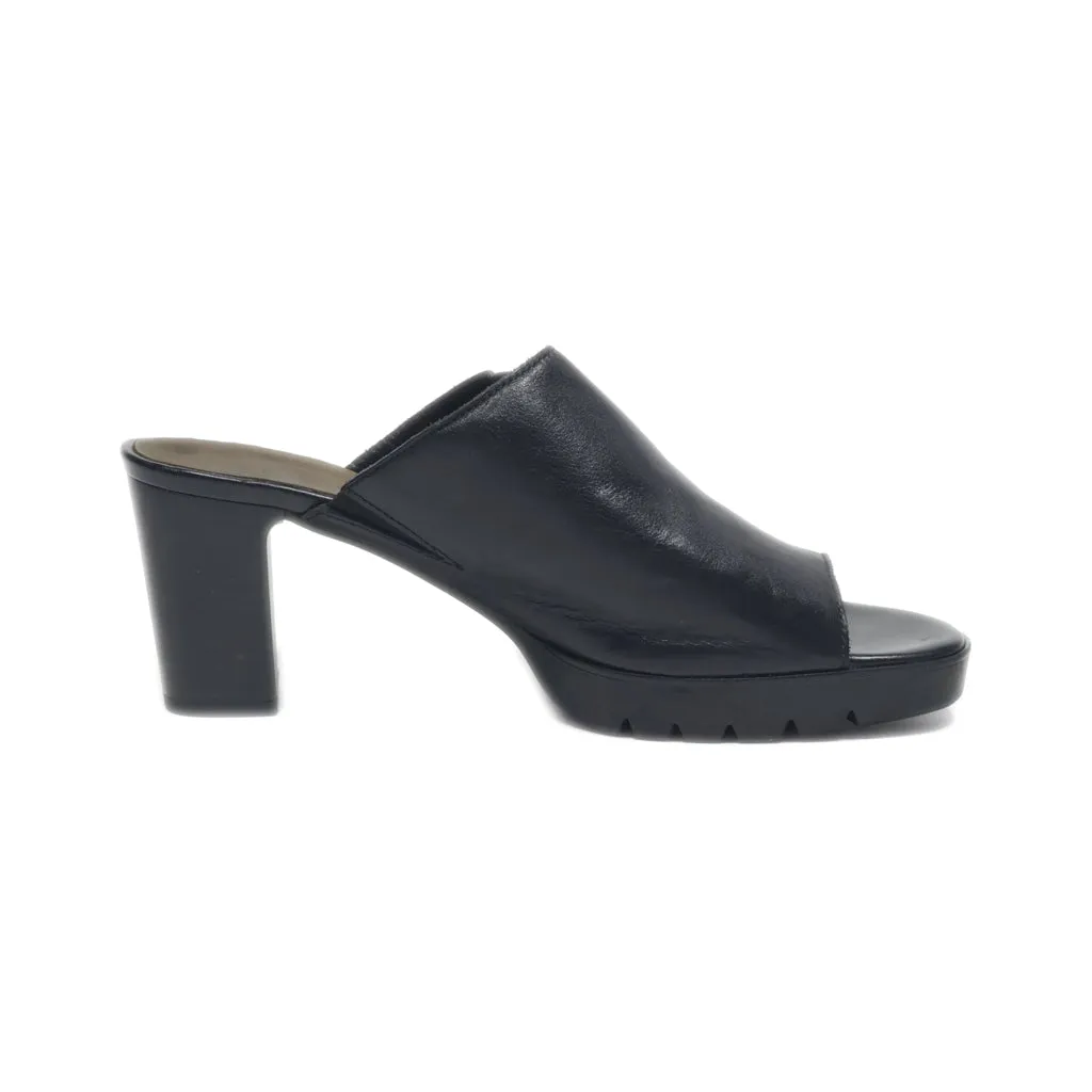 Gabor Peep Toe Leather Black Colour For Women