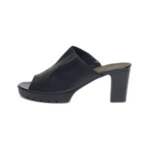 Gabor Peep Toe Leather Black Colour For Women