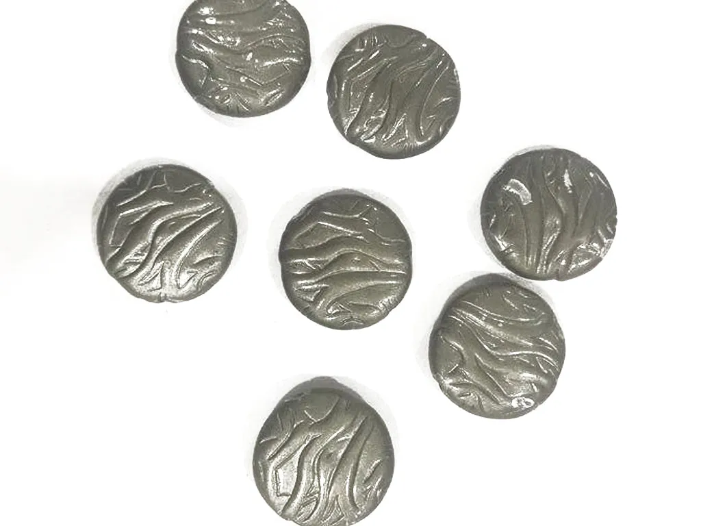 Gannett Green Designer Circular Plastic Beads