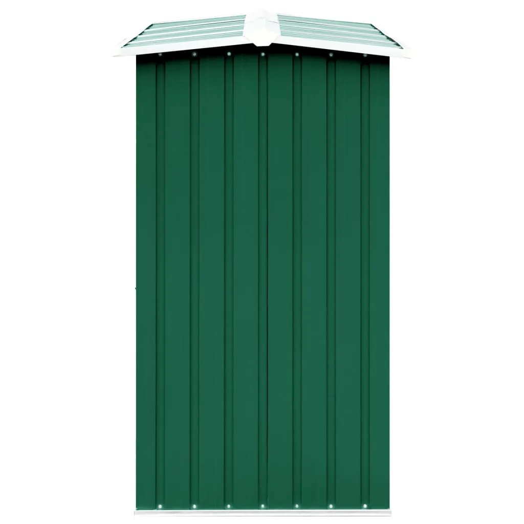 Garden Log Storage Shed Galvanised Steel 330x92x153 cm Green