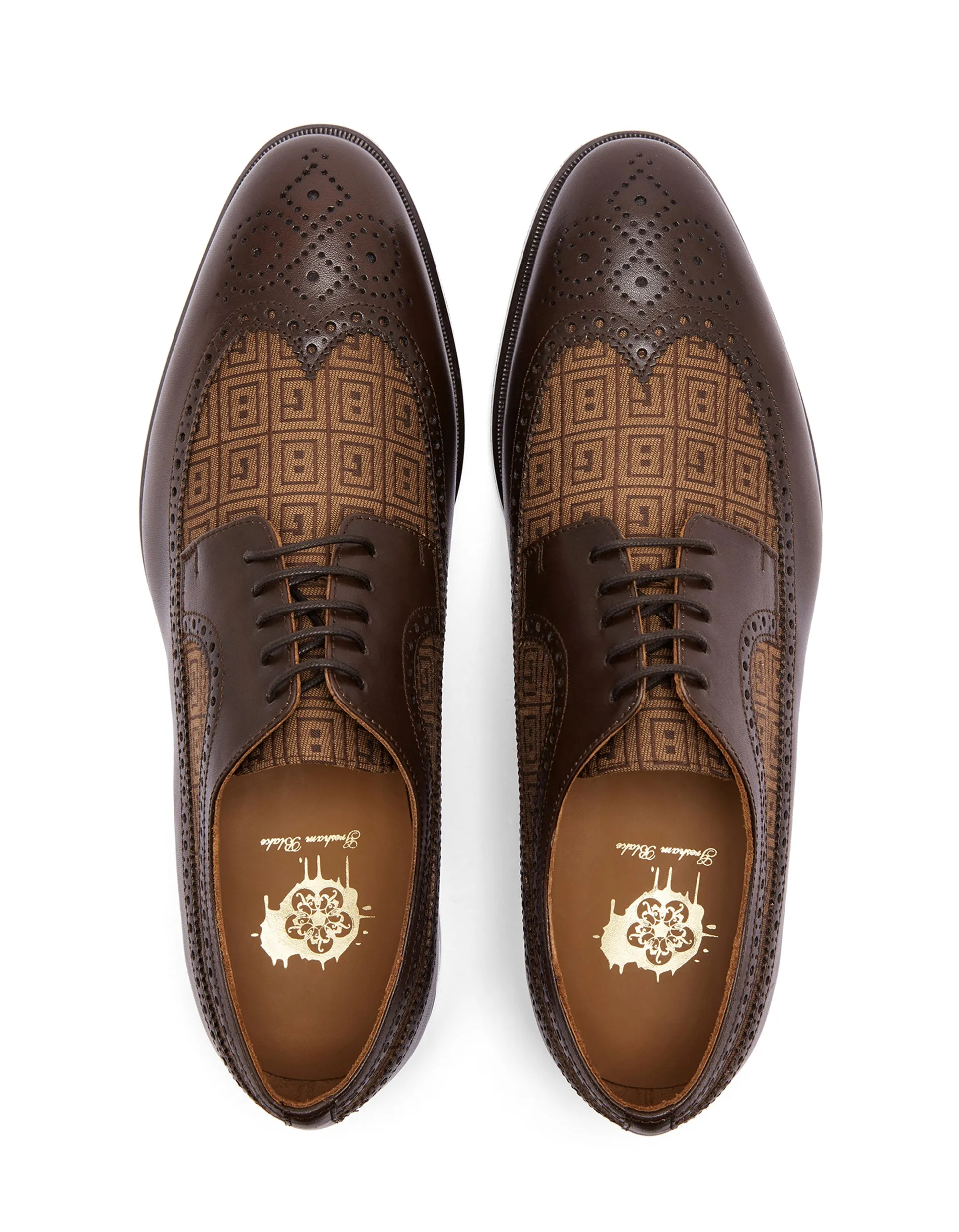 GB Monogram Longwing Brogues GOLD