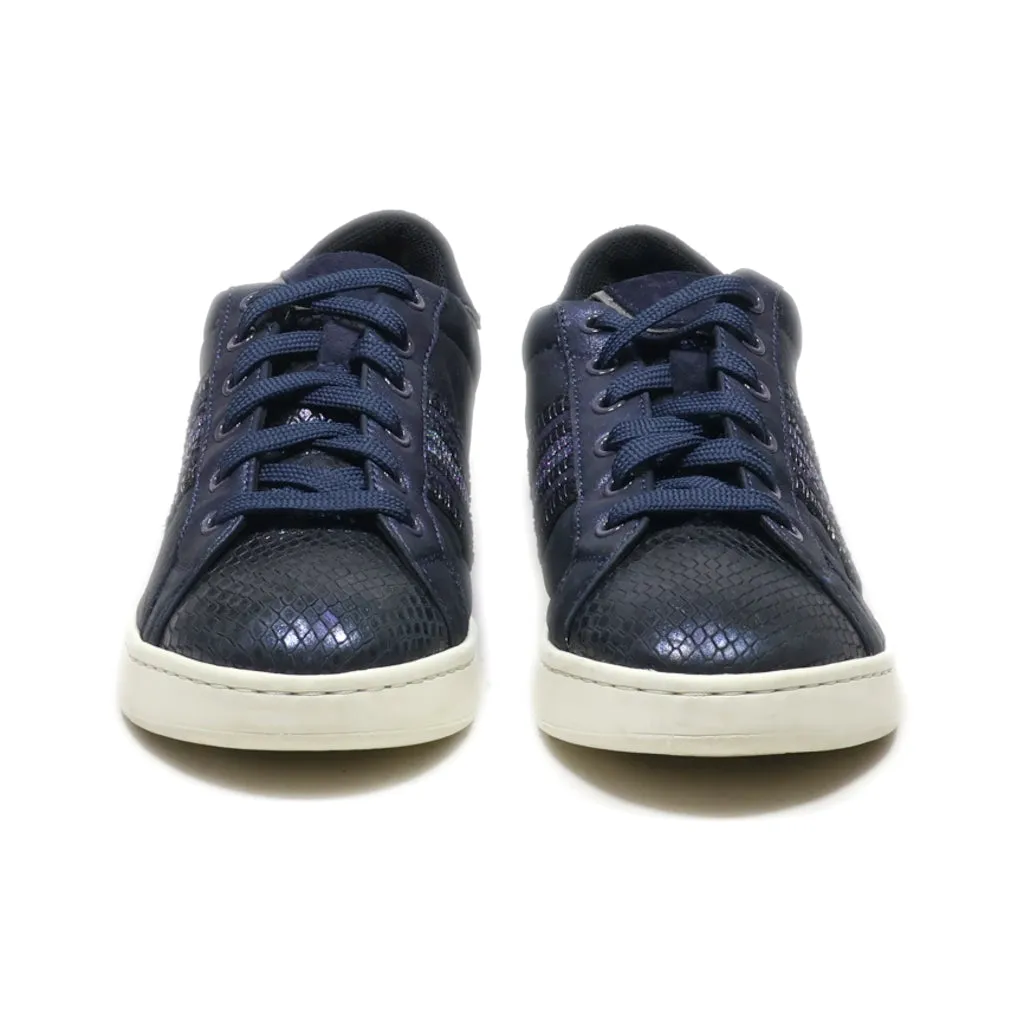 Geox Respira Low-Top Sneakers Leather Blue Colour For Women