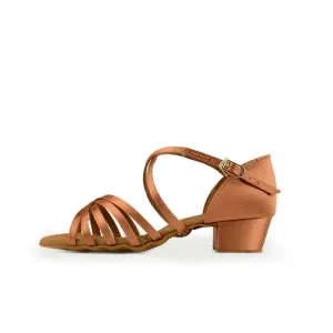 Girls Ballroom Shoes - Latin Dance Shoes for Jazz Salsa Tango with Silk Satin Upper and Low Heel