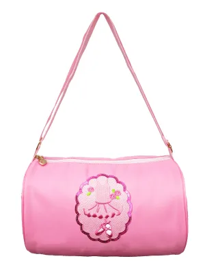 Girls Pink Sequins Ballet Dress And Shoes Duffel