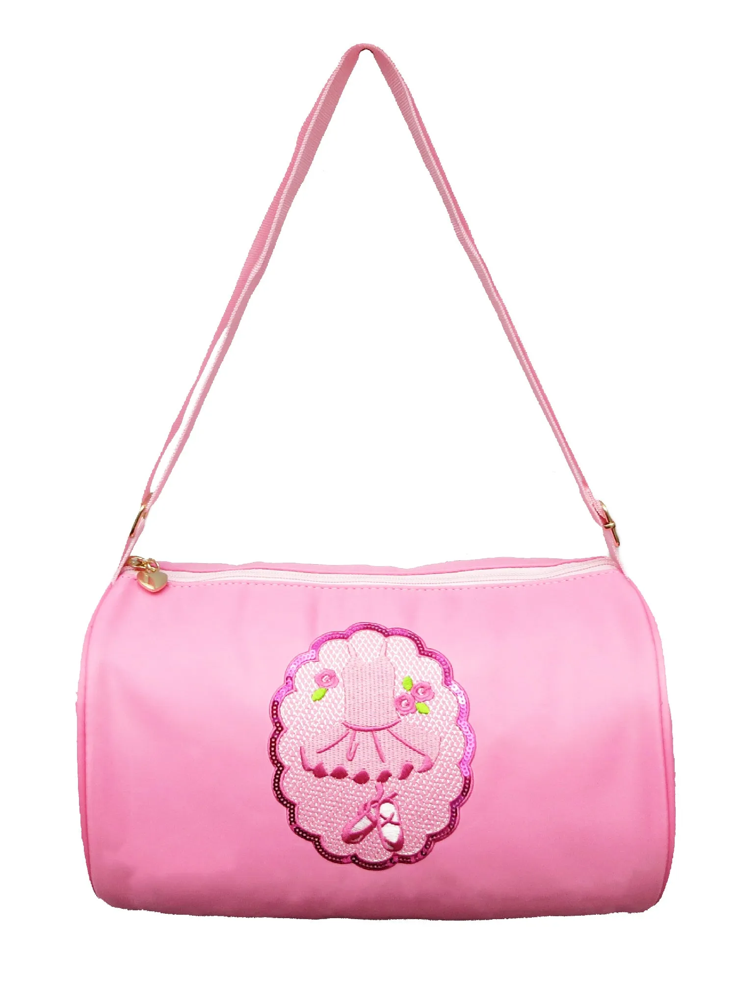 Girls Pink Sequins Ballet Dress And Shoes Duffel