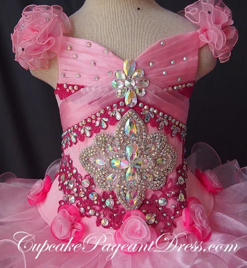Glitz Beaded Bodice Infant/Newborn/Toddler/Little Girl's Pageant Dress
