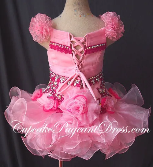 Glitz Beaded Bodice Infant/Newborn/Toddler/Little Girl's Pageant Dress