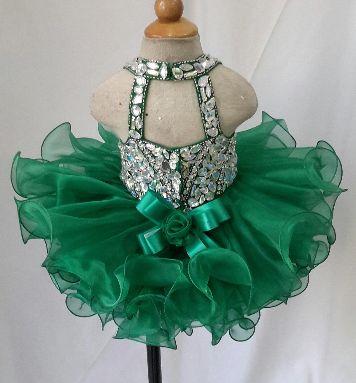Glitz Beaded Bodice Infant/toddler/baby/children/kids glitz Girl's Pageant Dress