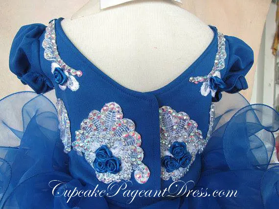 Glitz Beaded Bodice Newborn,Baby,Kids,Toddler Cupcake Pageant Dress