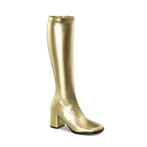 GOGO-300 Funtasma Shoes Gold Knee High Costume Boots