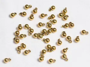 Golden Bell Plastic Beads - 5 mm