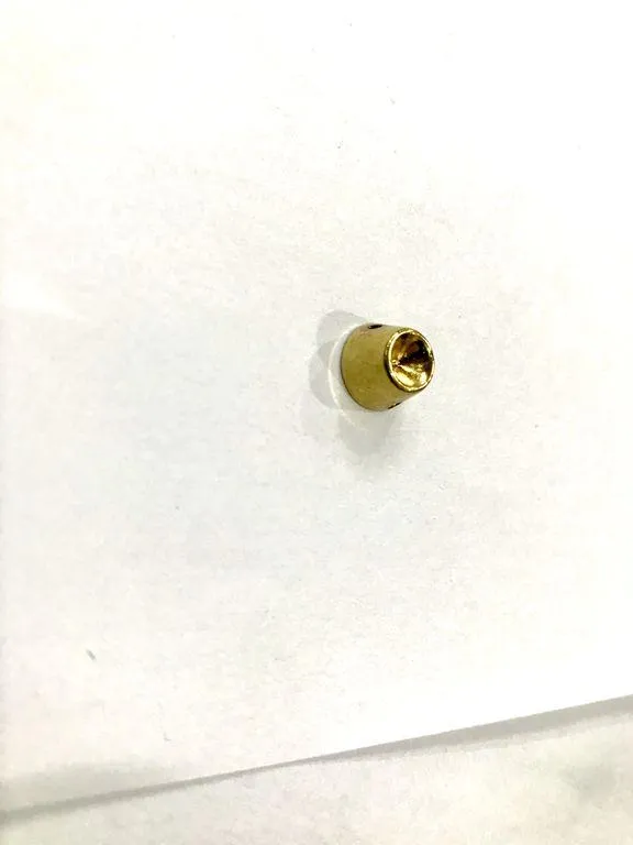 Golden CCB Hollow Plastic Stud Beads