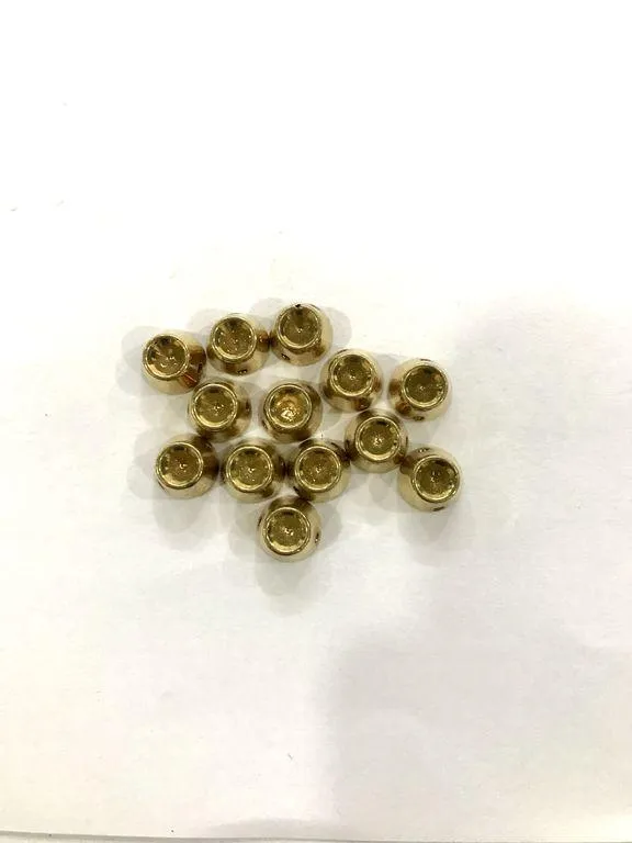 Golden CCB Hollow Plastic Stud Beads