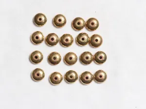 Golden Circular Designer Plastic Beads -15 mm