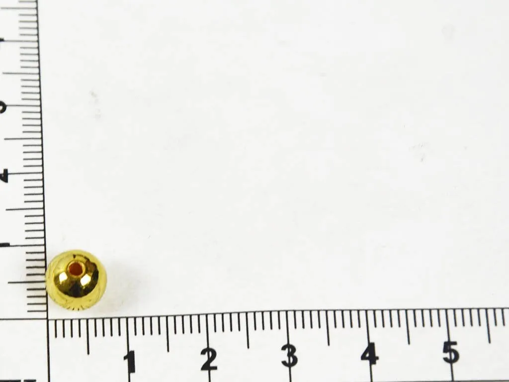 Golden Circular Plastic Beads