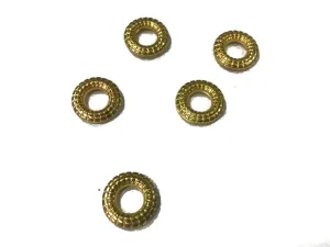 Golden Circular Plastic Stone (14 mm)