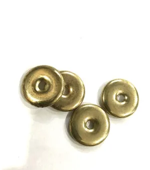 Golden Coin with Middle Hole CCB Plastic Beads
