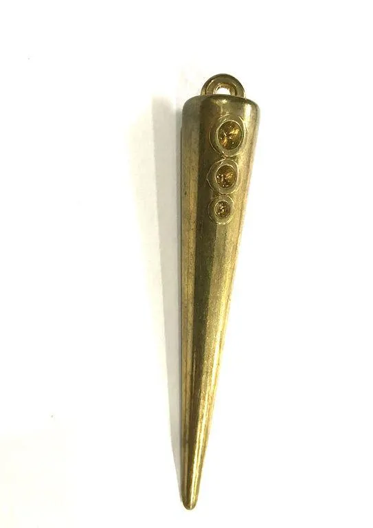 Golden Conical CCB Plastic Pendant