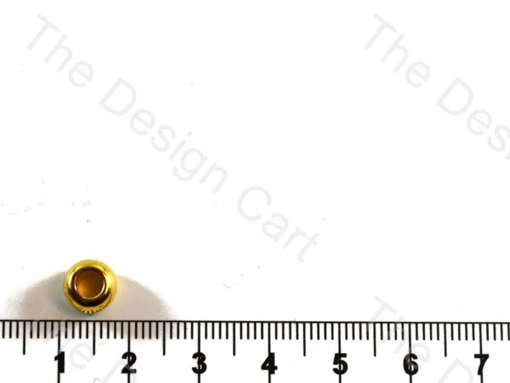 Golden Cylindrical Hole Plastic Beads