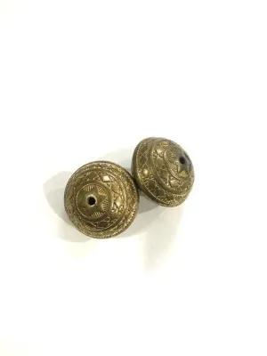 Golden Designer Circular Ball CCB Plastic Beads